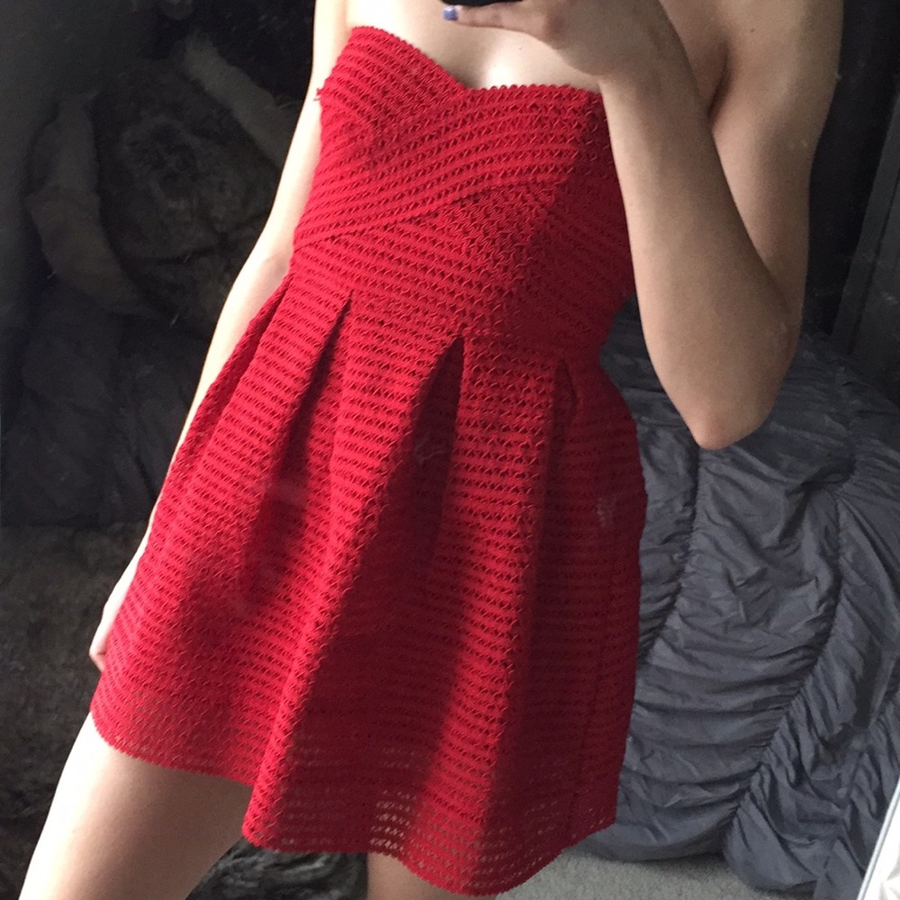 FOREVER21 textured mini dress